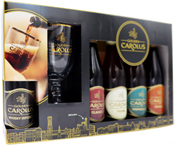 Gouden Carolus Assorti 5x33cl + Glas Geschenkverpakking