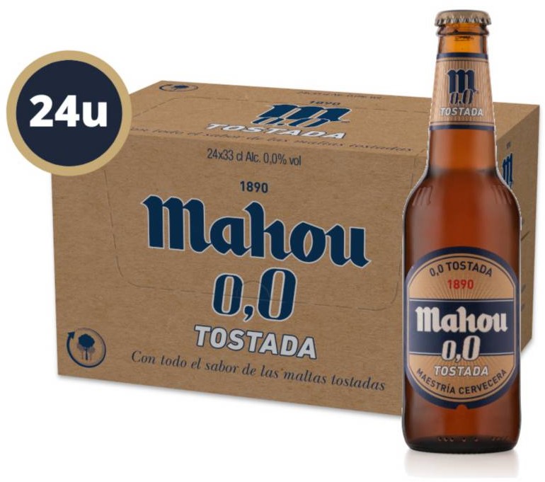 Mahou 0.0% Tostada 24x33cl Alcoholvrij Slijterij Berendsen