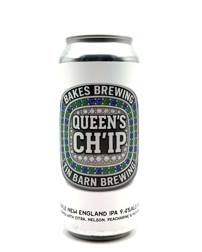 Tin Barn Brewing x Bakes Brewing Company Queen's Ch'ip Triple New England IPA
