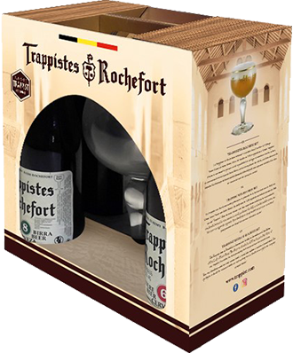 Rochefort Geschenkverpakking 4x33cl + Bokaal