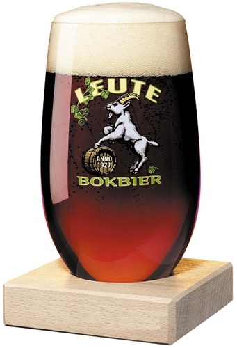 Leutebok Glas + Houten voetje