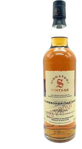 Cameronbridge 16yo 2009 Signatory Vintage 100 Proof Edition #3 70cl 57,1%