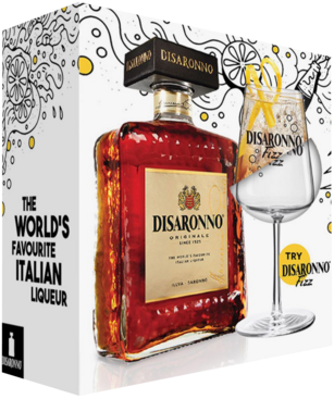 Disaronno 70cl Geschenkverpakking + 2 glazen 28%
