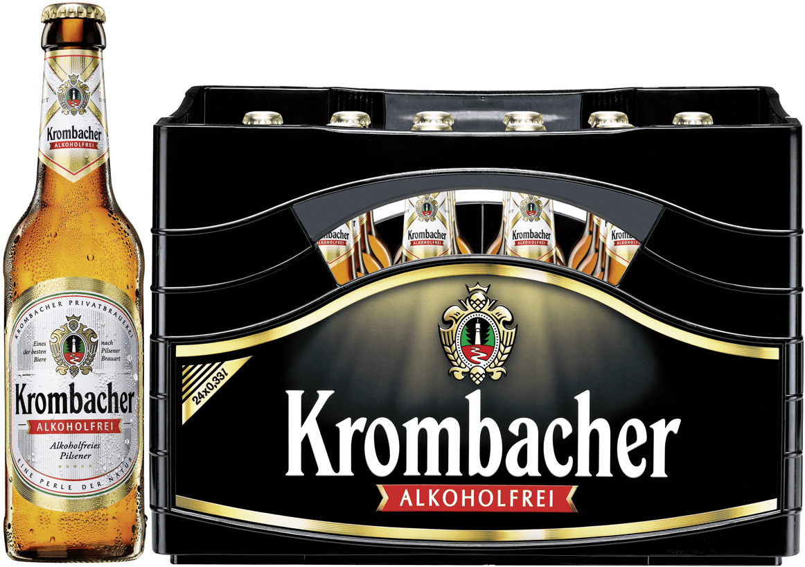 Citaat bang dump Krombacher Pilsner 0.5% 24x33cl Alcoholvrij Slijterij Berendsen