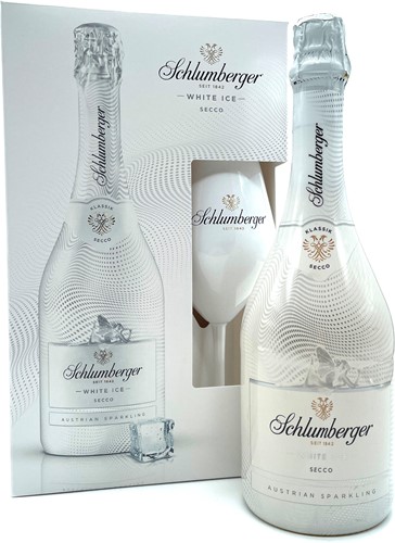 Schlumberger White Ice Secco + glas Geschenkverpakking