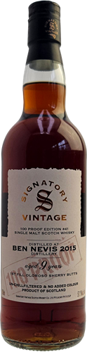 Ben Nevis 9Y 2015 Signatory Vintage 100 Proof Edition #41 57.1% 70cl