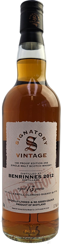 Benrinnes 13Y 2012 Signatory 100 Proof Edition 57.1% #56 70cl