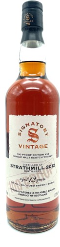 Strathmill 12yo 2012 Signatory Vintage 100 Proof Edition #36 70cl 57,1%